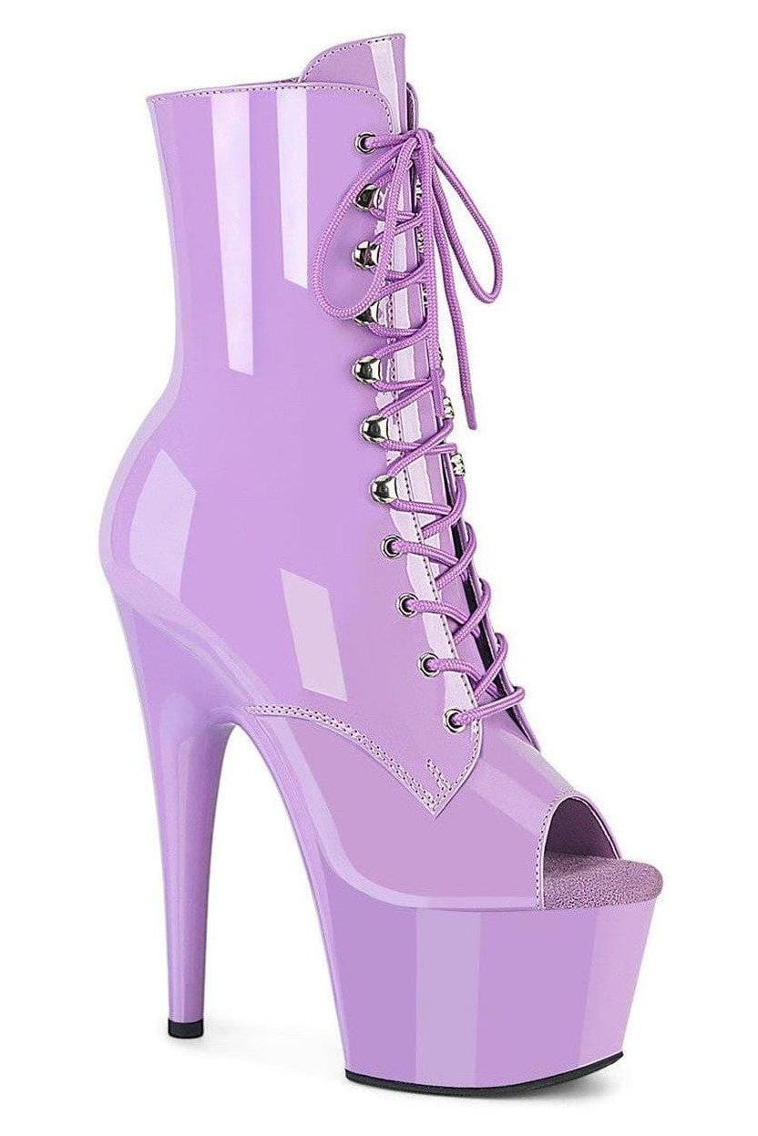 Pleaser  ADORE-1021 Ankle Boot in Purple Patent from SexyShoes.com