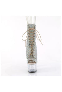 Pleaser  ADORE-1021C-RS Ankle Boot in Silver Faux Leather