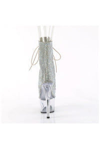 Pleaser  ADORE-1021C-RS Ankle Boot in Silver Faux Leather