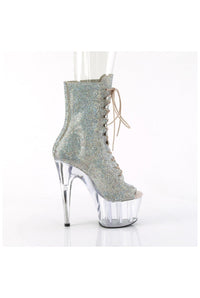 Pleaser  ADORE-1021C-RS Ankle Boot in Silver Faux Leather