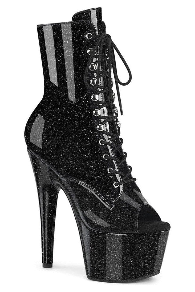 Pleaser  ADORE-1021GP Ankle Boot in Black Patent from SexyShoes.com