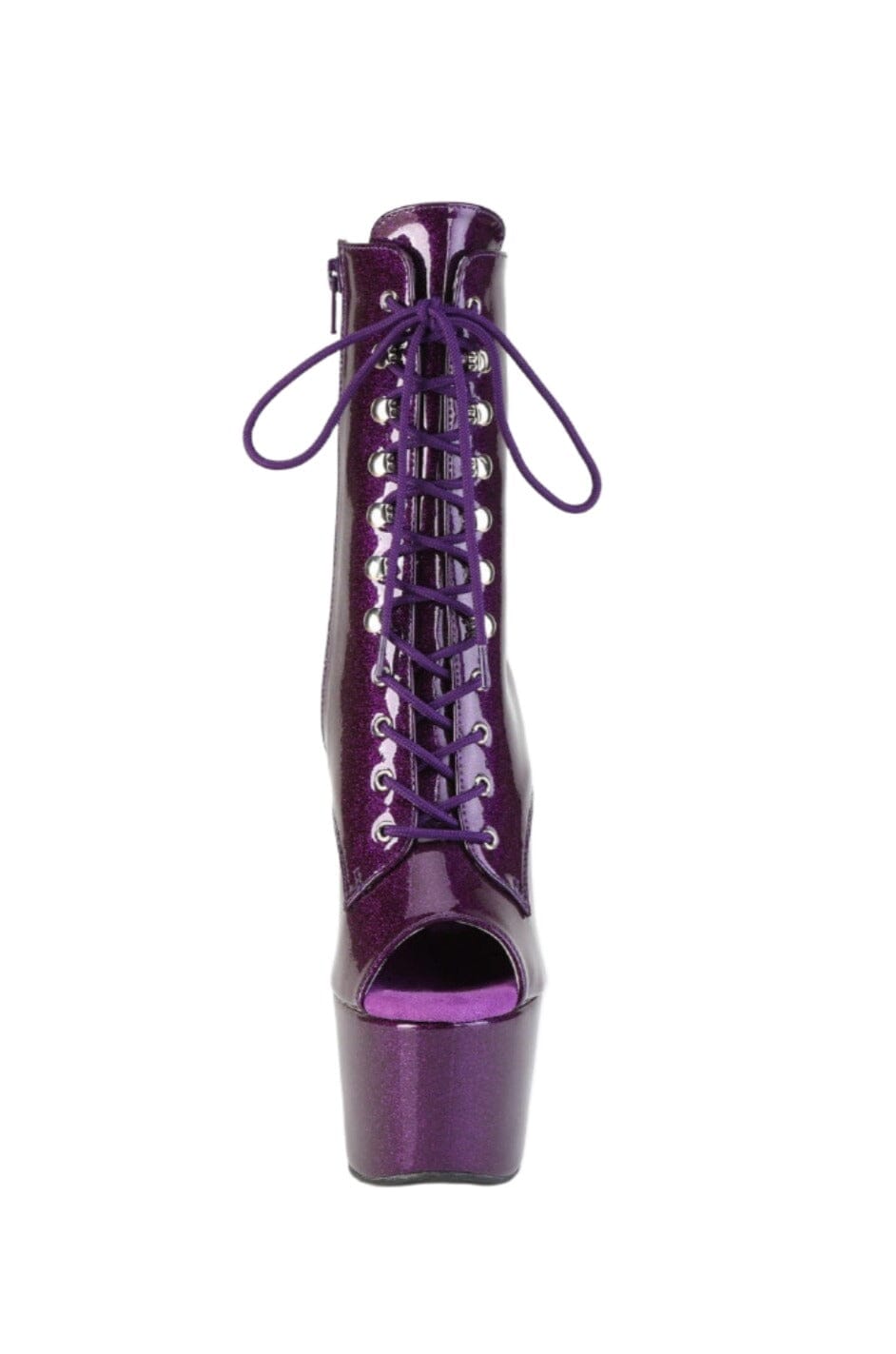 Pleaser  ADORE-1021GP Ankle Boot in Purple Patent