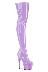 Pleaser  ADORE-3000 Thigh Boot in Purple Patent from SexyShoes.com