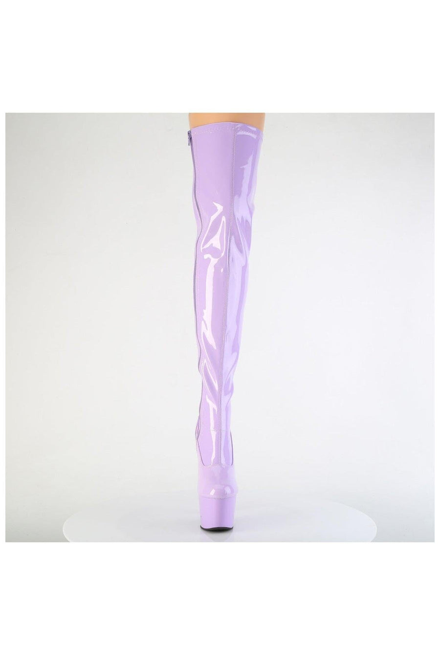 Pleaser  ADORE-3000 Thigh Boot in Purple Patent