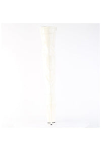 Pleaser  ADORE-3000 Thigh Boot in White Patent