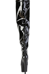 Pleaser  ADORE-3000WCF Thigh Boot in Black Patent