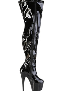 Pleaser  ADORE-3000WCF Thigh Boot in Black Patent