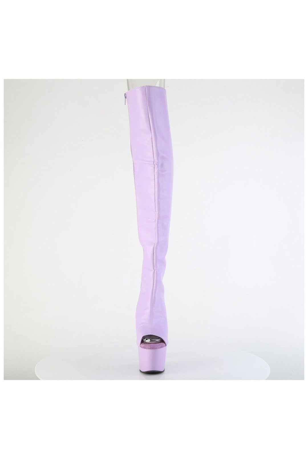 Pleaser  ADORE-3019 Thigh Boot in Purple Faux Leather