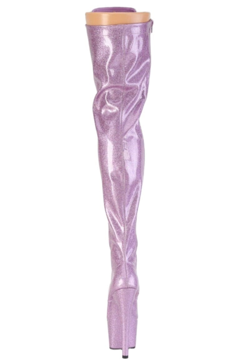Pleaser  ADORE-3020GP Thigh Boot in Purple Patent