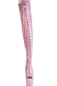 Pleaser  ADORE-3021GP Thigh Boot in Pink Patent