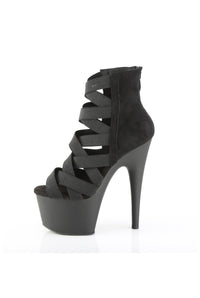 Pleaser  ADORE-700-24 Sandal in Black Faux Suede