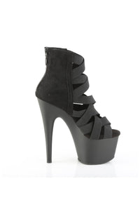 Pleaser  ADORE-700-24 Sandal in Black Faux Suede