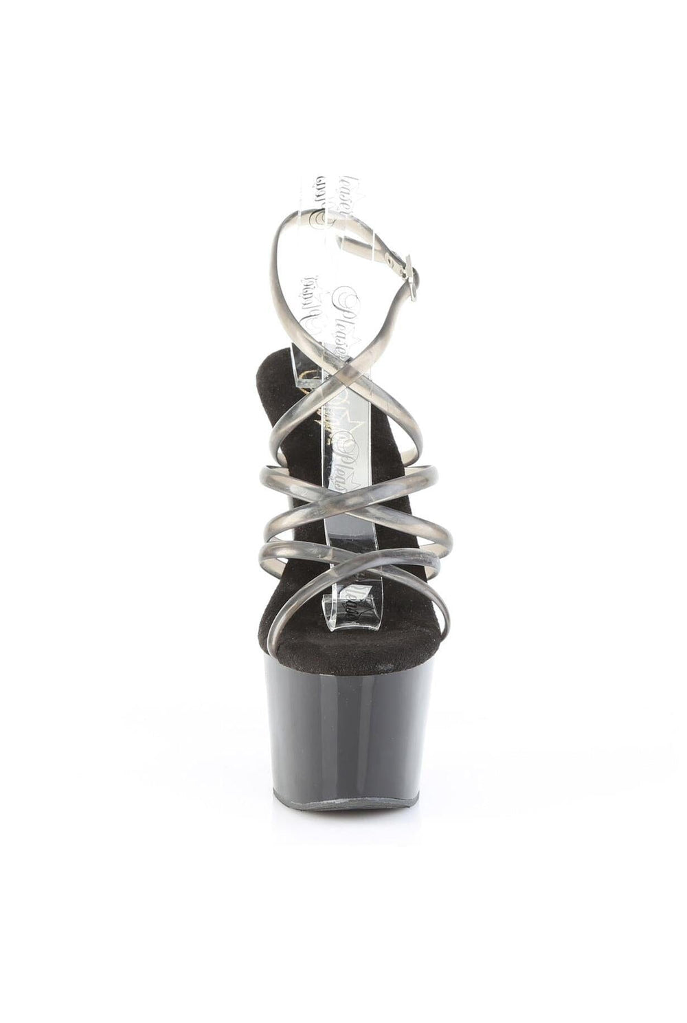 Pleaser  ADORE-706 Sandal in Black Vinyl