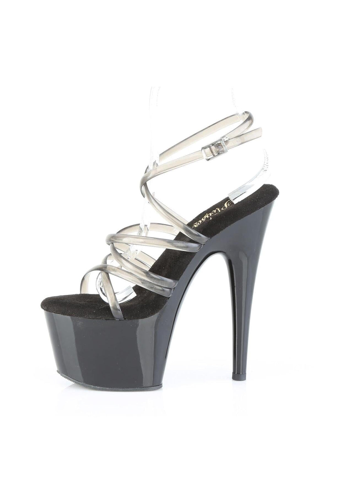 Pleaser  ADORE-706 Sandal in Black Vinyl