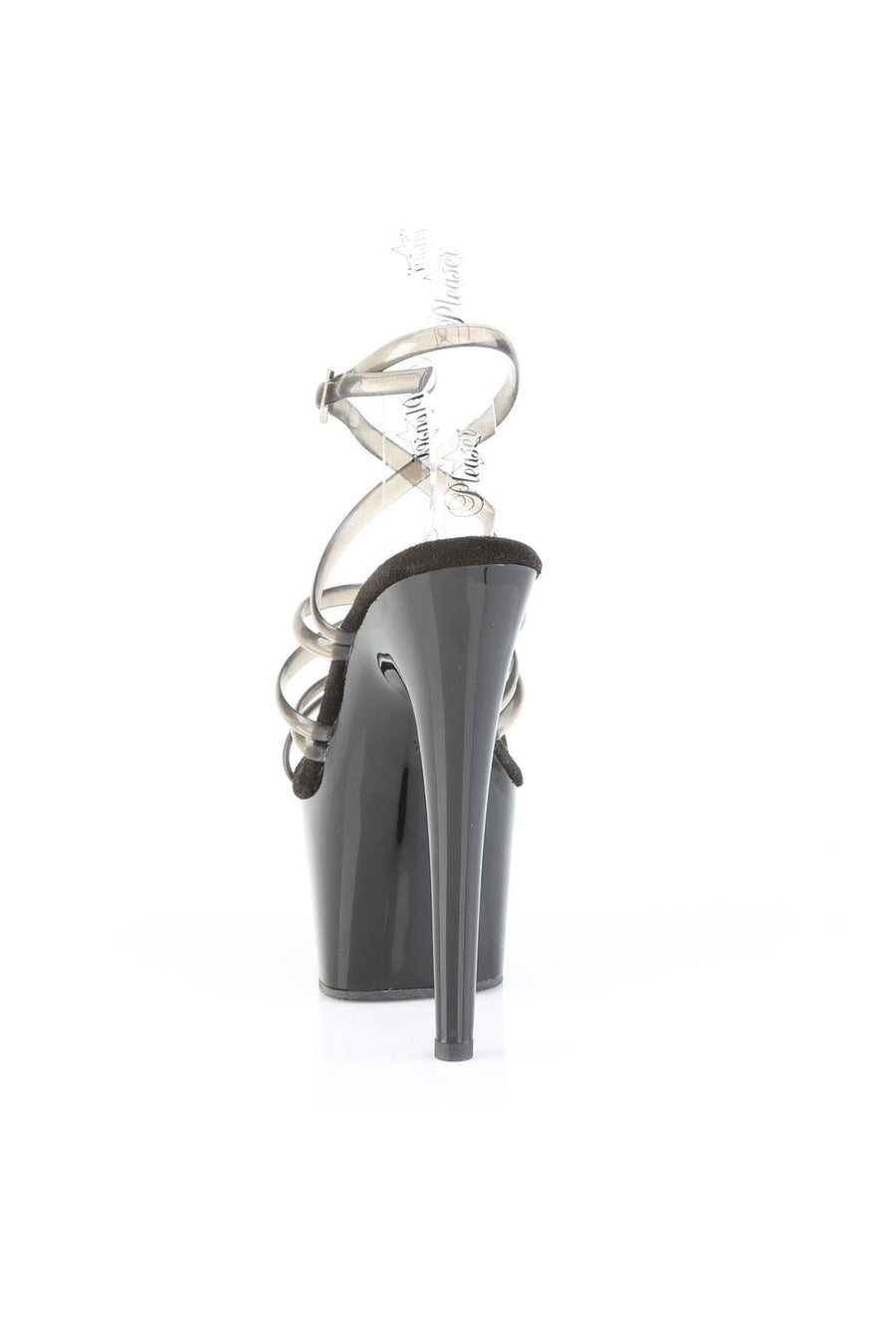 Pleaser  ADORE-706 Sandal in Black Vinyl