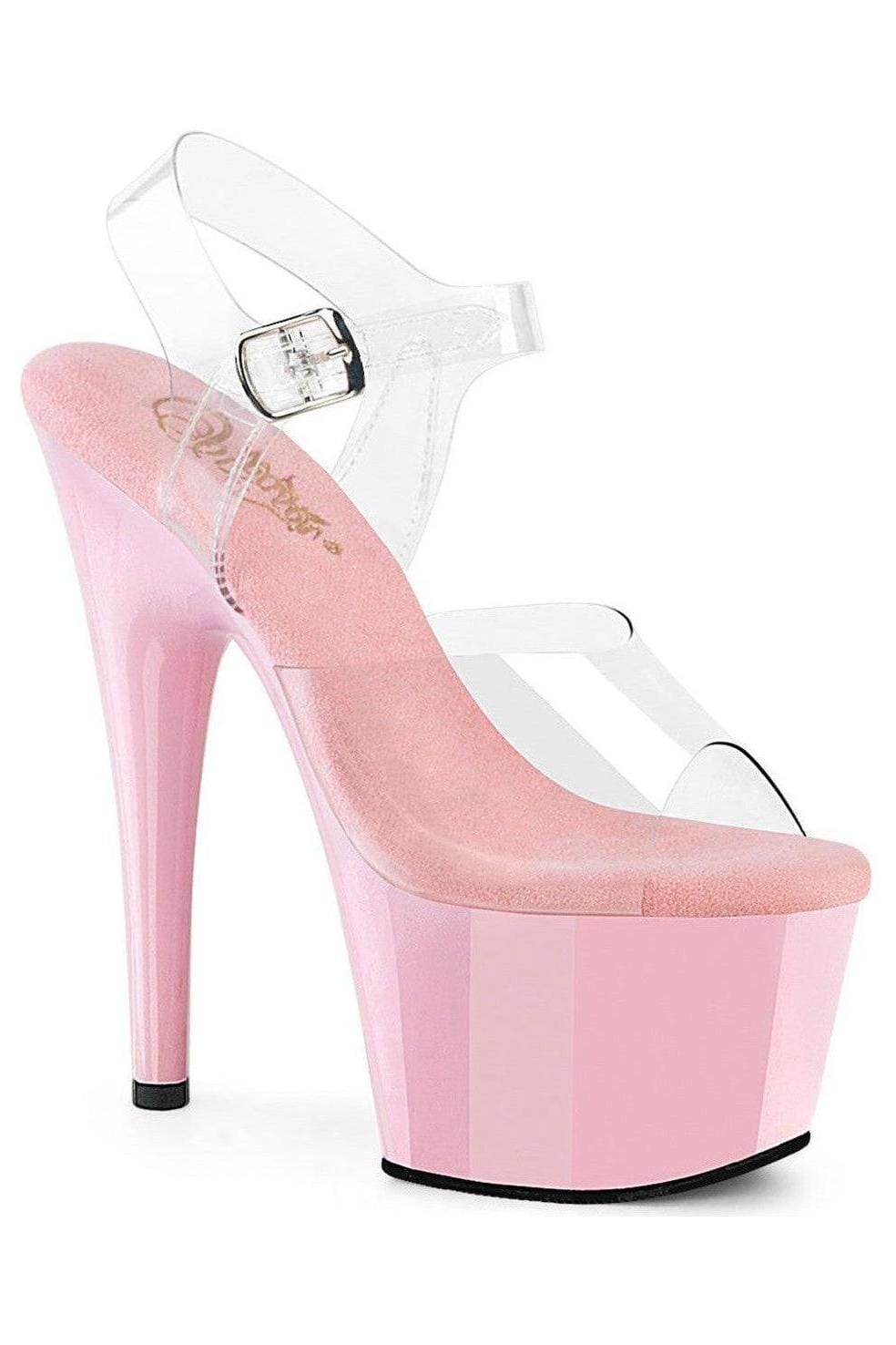 Pleaser  ADORE-708 Sandal in Clear Vinyl from SexyShoes.com