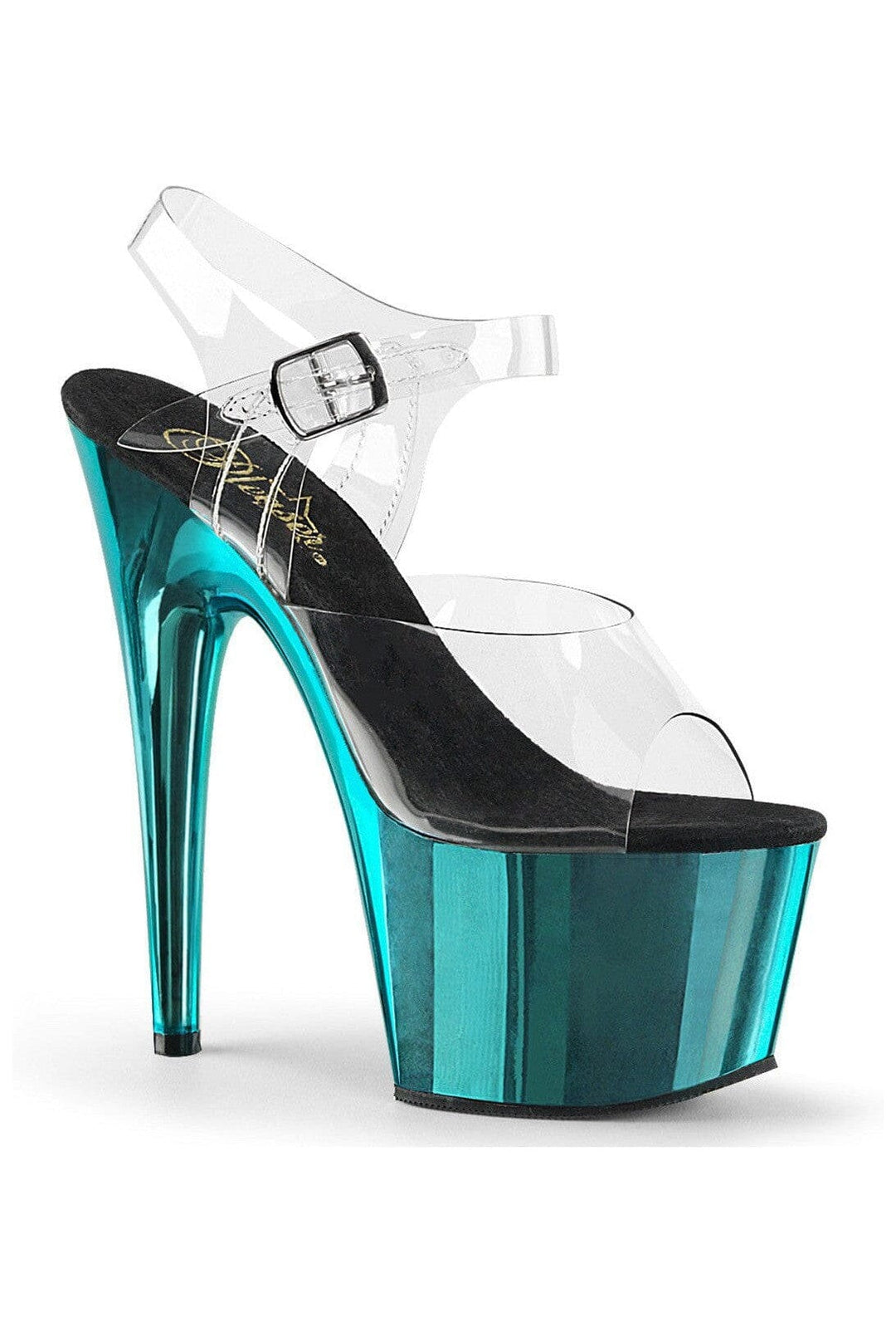 Pleaser  ADORE-708 Sandal in Clear Vinyl from SexyShoes.com