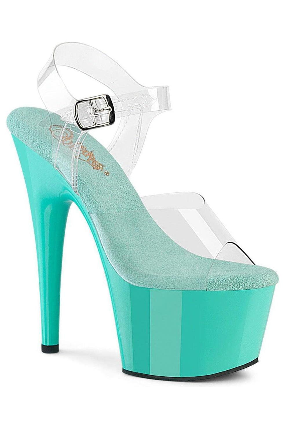 Pleaser  ADORE-708 Sandal in Clear Vinyl from SexyShoes.com