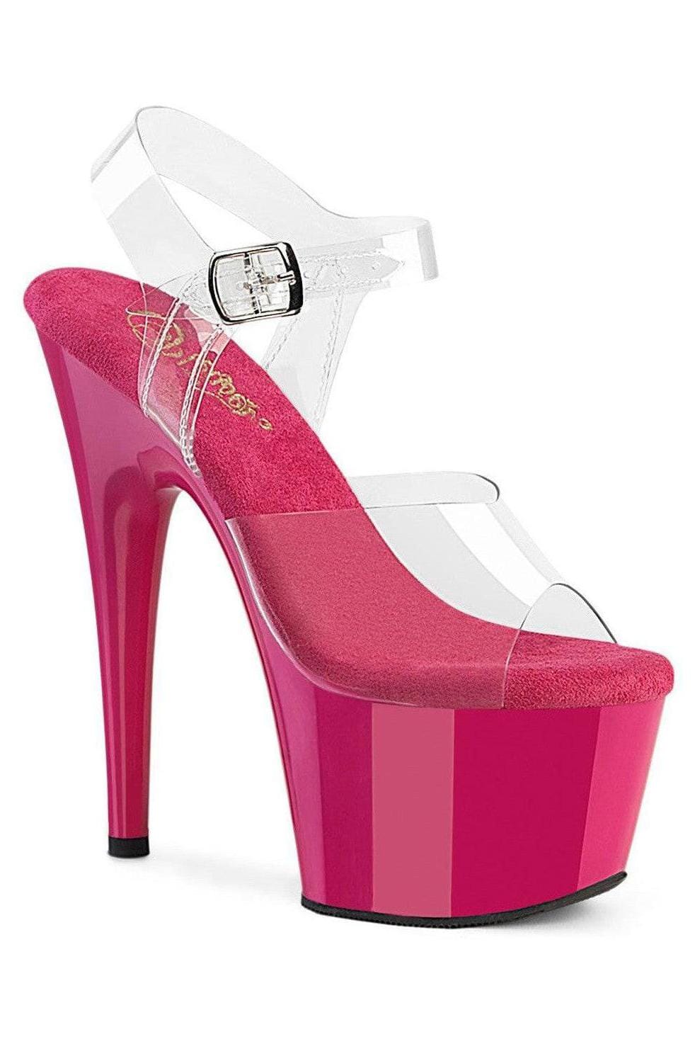 Pleaser  ADORE-708 Sandal in Clear Vinyl from SexyShoes.com