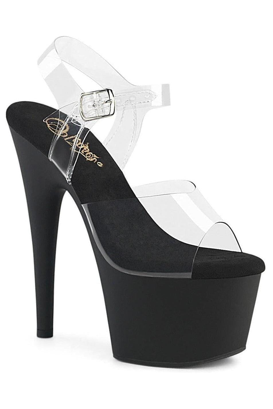 Pleaser  ADORE-708 Sandal in Clear Vinyl from SexyShoes.com
