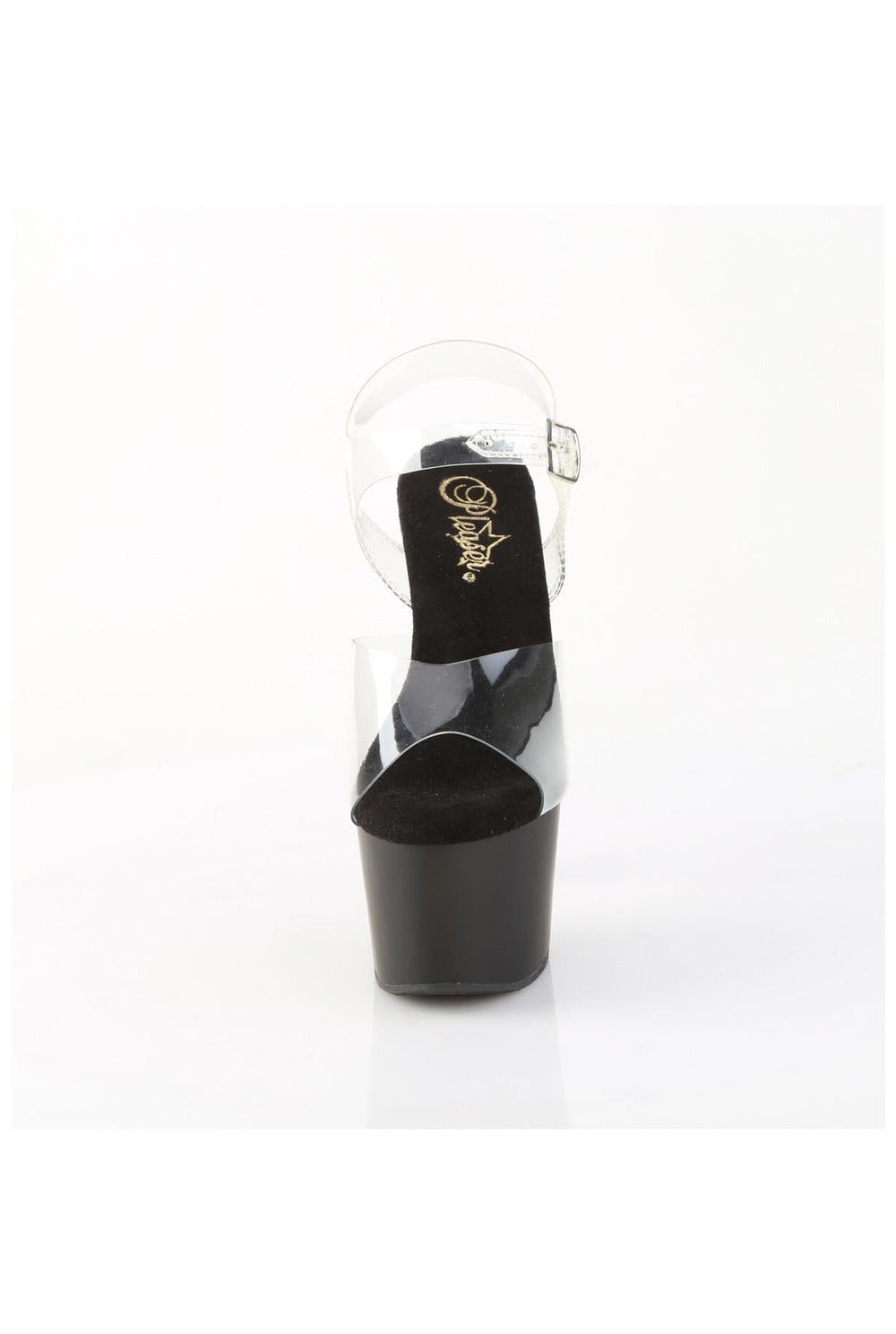 Pleaser  ADORE-708 Sandal in Clear Vinyl