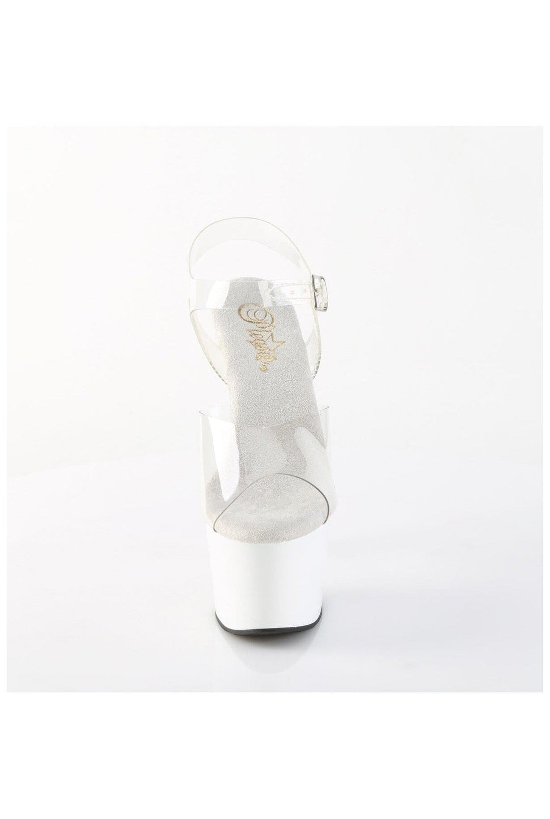 Pleaser  ADORE-708 Sandal in Clear Vinyl