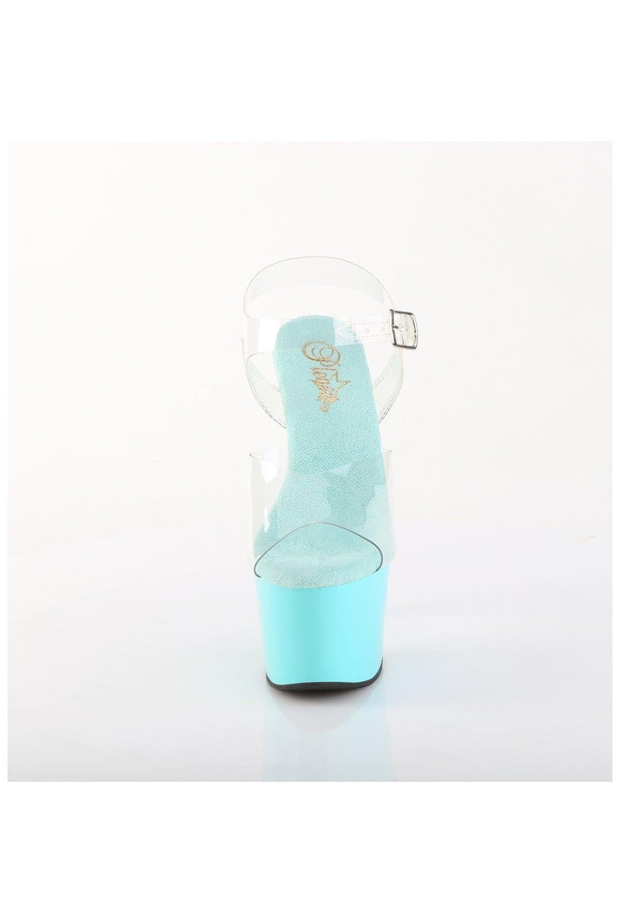 Pleaser  ADORE-708 Sandal in Clear Vinyl