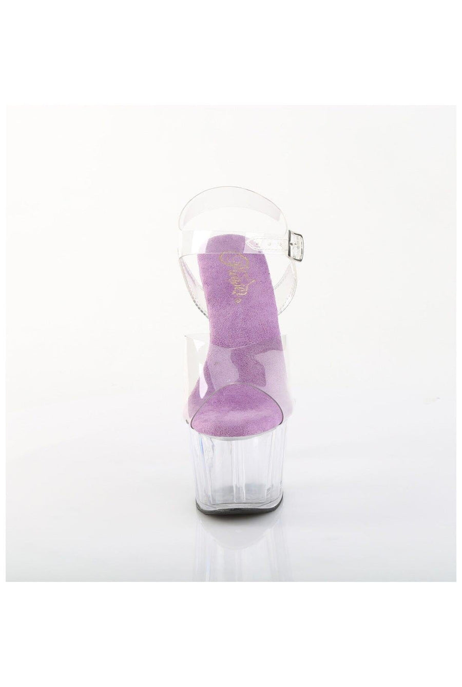 Pleaser  ADORE-708 Sandal in Clear Vinyl