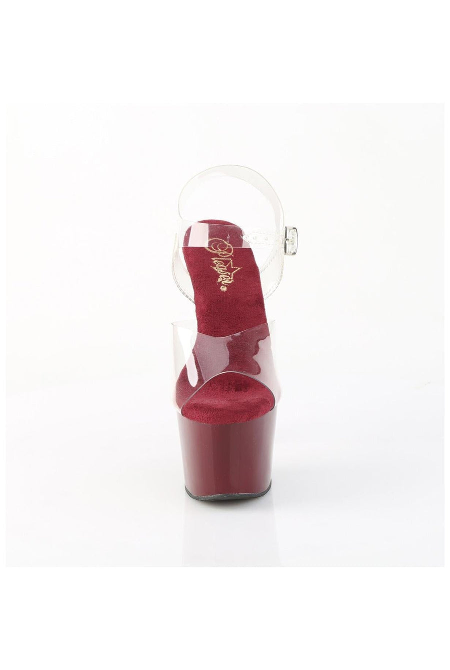 Pleaser  ADORE-708 Sandal in Clear Vinyl