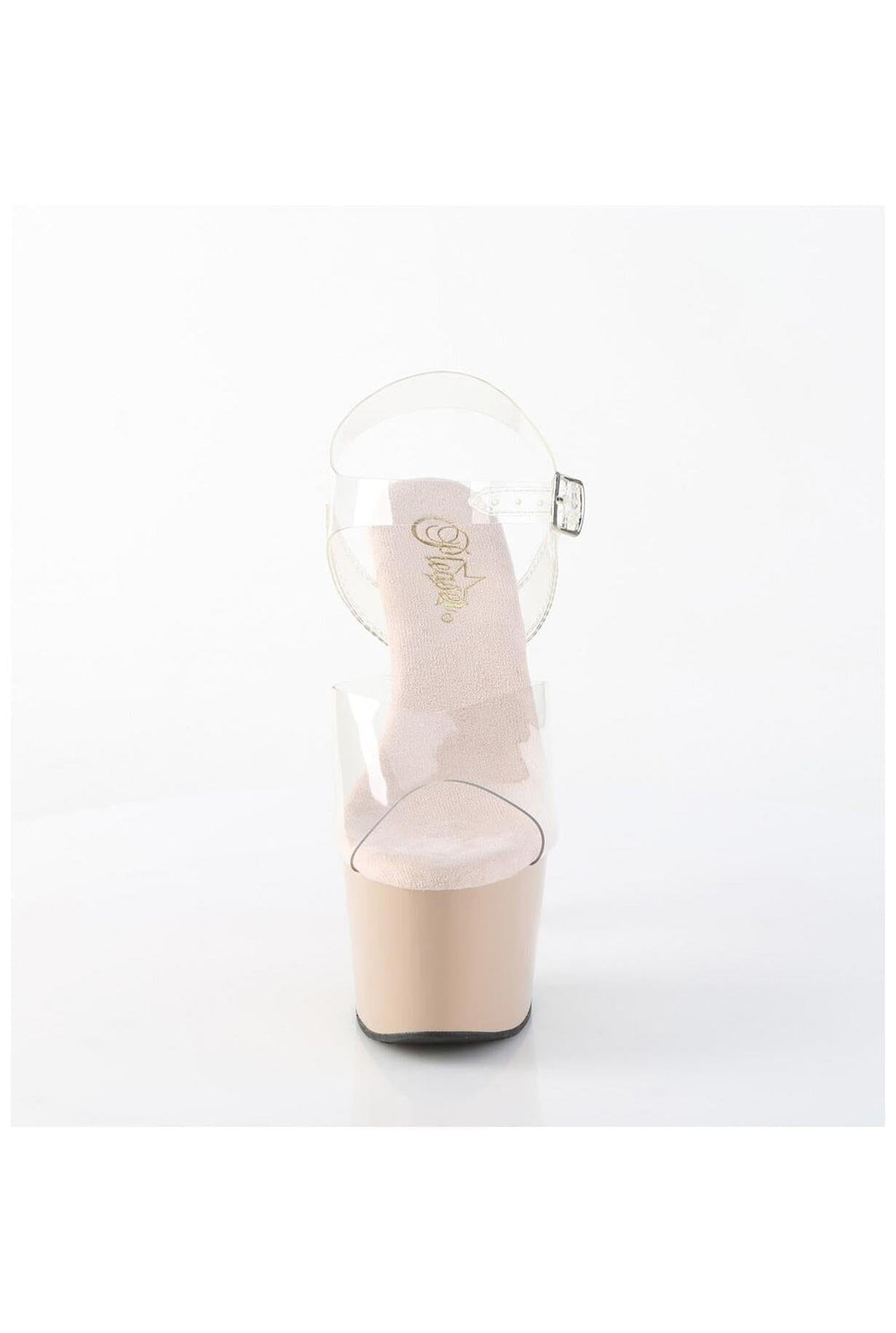 Pleaser  ADORE-708 Sandal in Clear Vinyl
