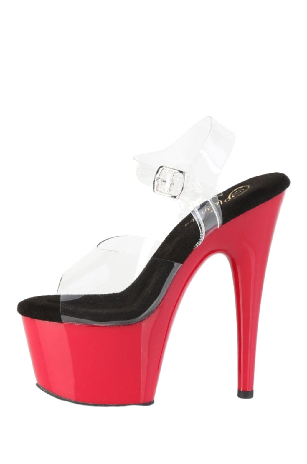 Pleaser  ADORE-708 Sandal in Clear Vinyl