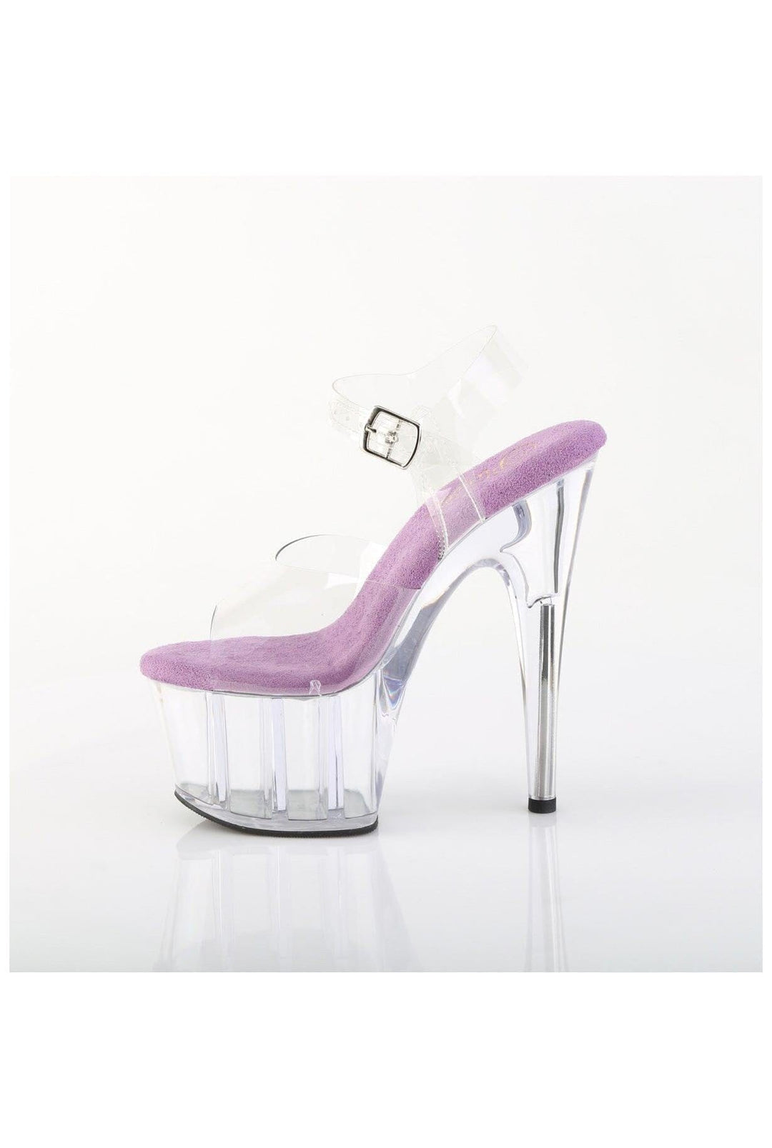 Pleaser  ADORE-708 Sandal in Clear Vinyl