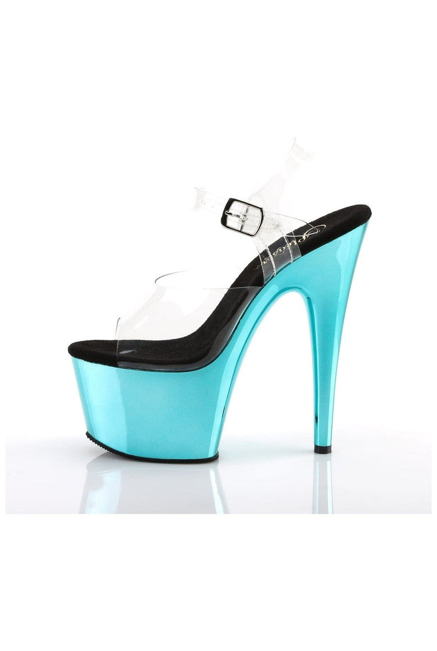 Pleaser  ADORE-708 Sandal in Clear Vinyl