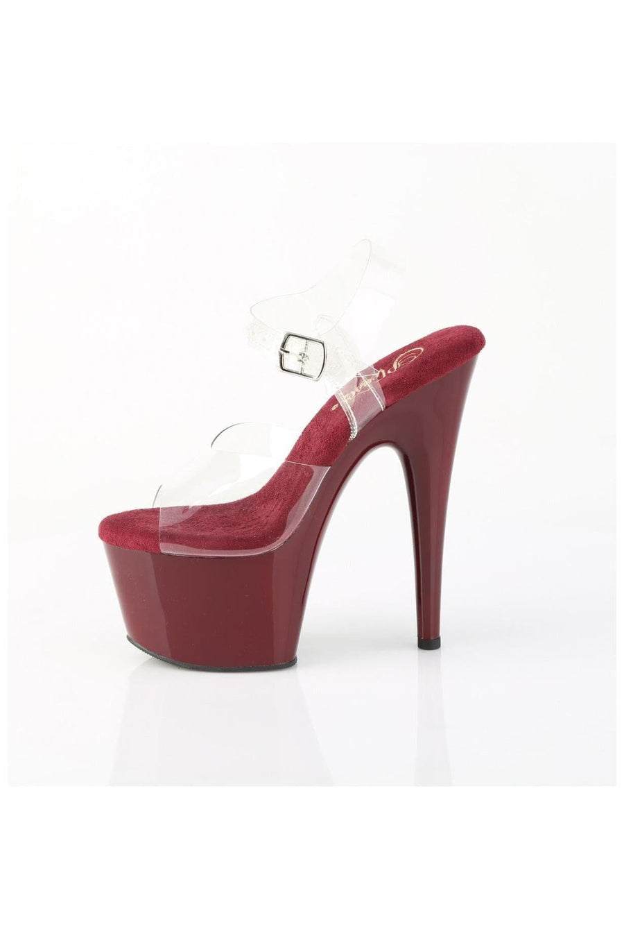 Pleaser  ADORE-708 Sandal in Clear Vinyl