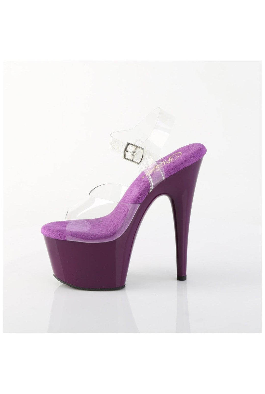 Pleaser  ADORE-708 Sandal in Clear Vinyl