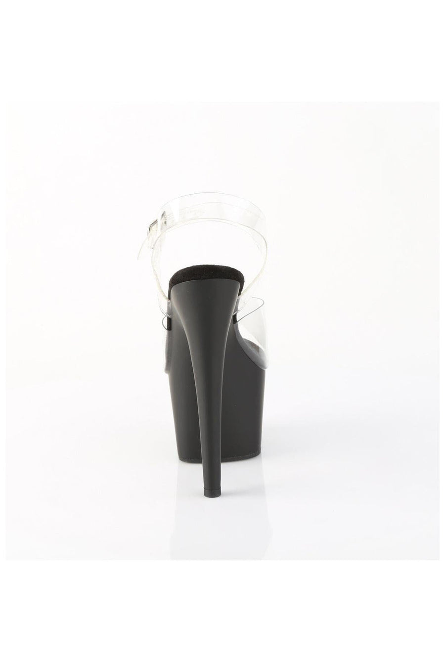 Pleaser  ADORE-708 Sandal in Clear Vinyl