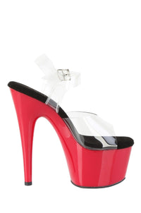 Pleaser  ADORE-708 Sandal in Clear Vinyl