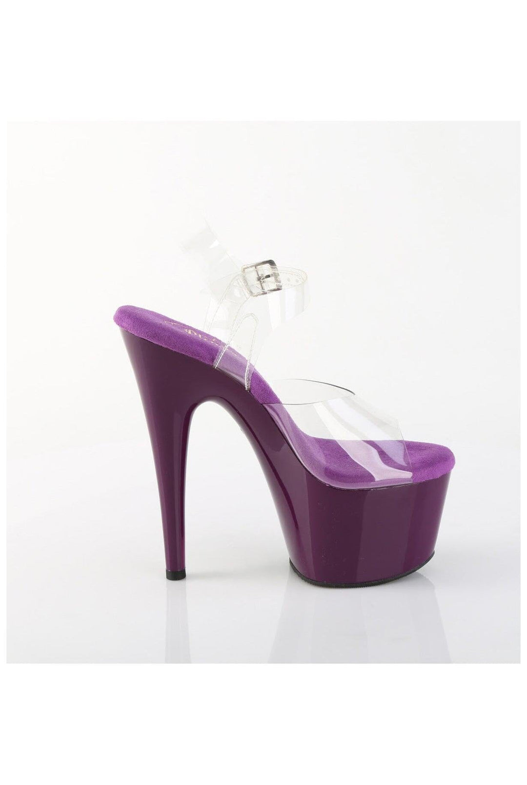 Pleaser  ADORE-708 Sandal in Clear Vinyl