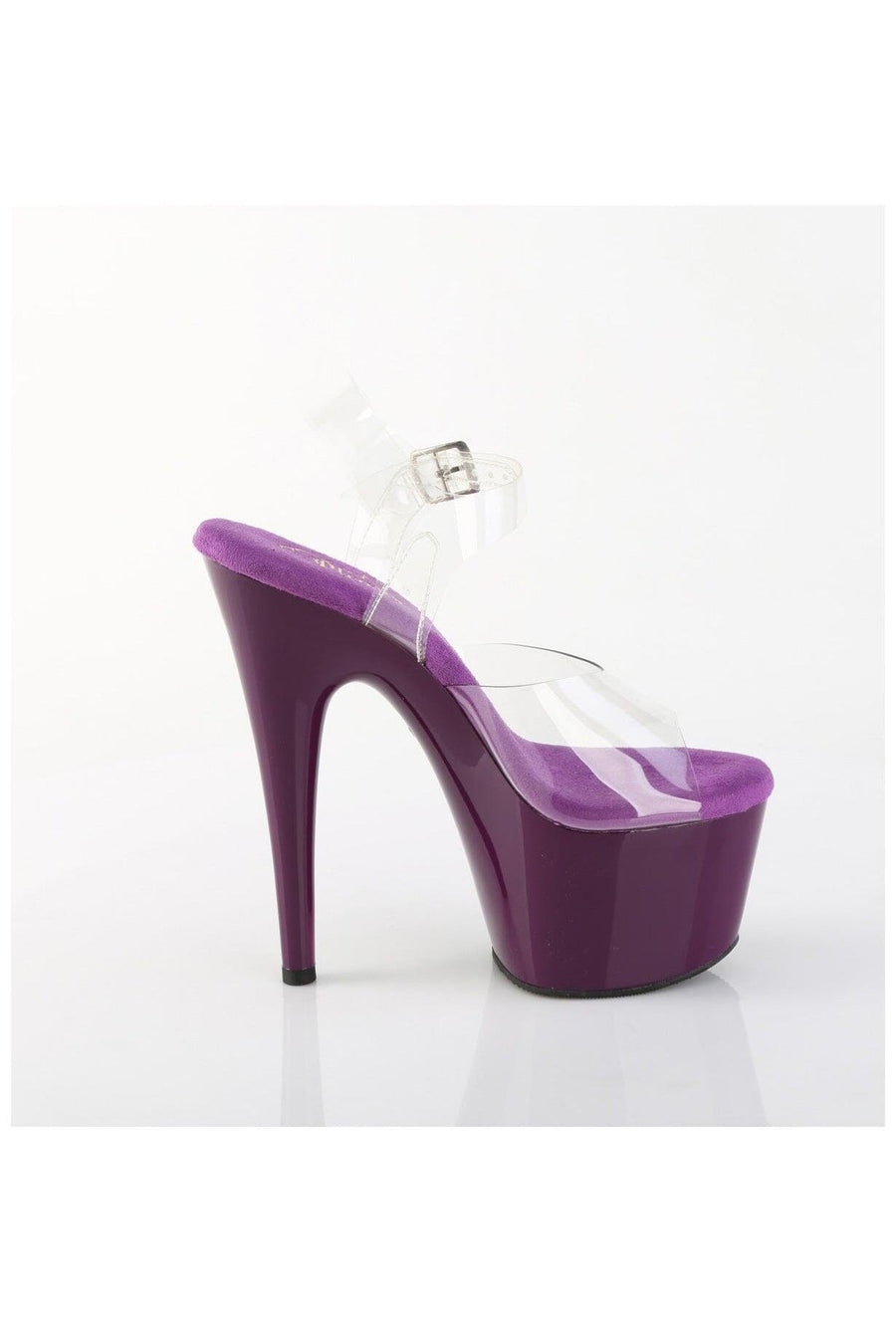 Pleaser  ADORE-708 Sandal in Clear Vinyl