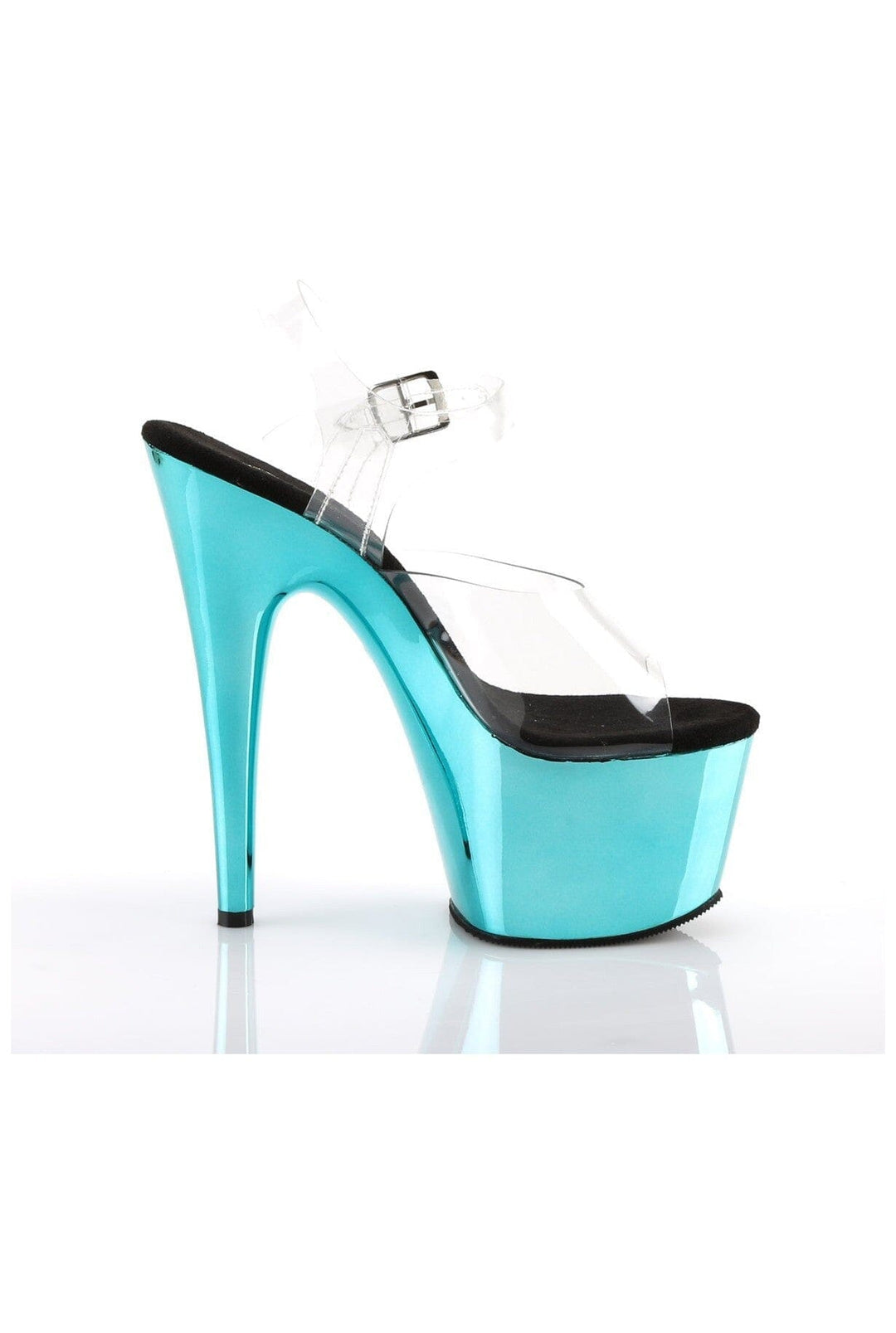 Pleaser  ADORE-708 Sandal in Clear Vinyl