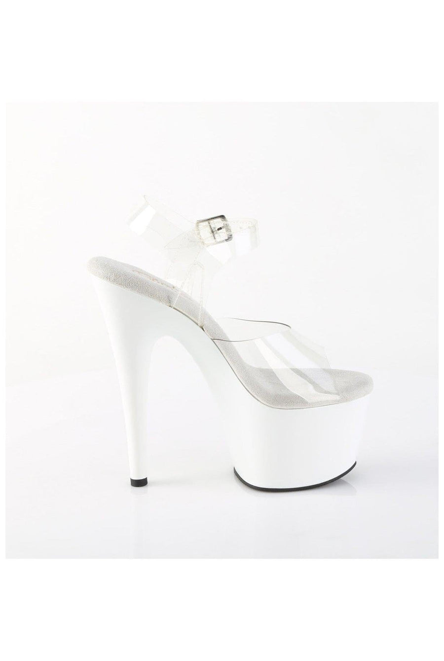 Pleaser  ADORE-708 Sandal in Clear Vinyl