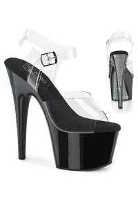 Pleaser  ADORE-708CRS-2 Sandal in Clear Vinyl from SexyShoes.com