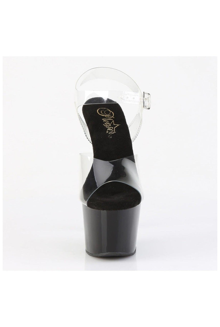 Pleaser  ADORE-708CRS-2 Sandal in Clear Vinyl