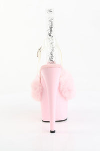 Pleaser  ADORE-708FUR Sandal in Pink Faux Fur