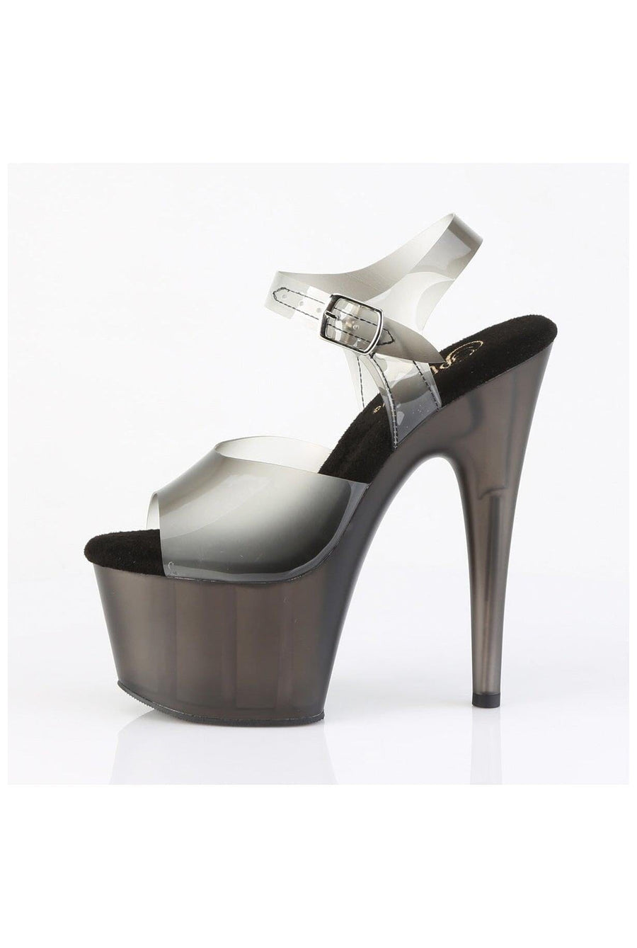 Pleaser  ADORE-708N-T Sandal in Black TPU Premium