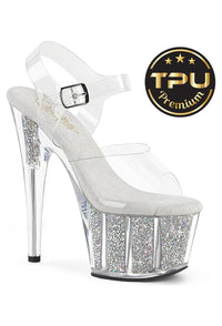 Pleaser  ADORE-708PREM-RSI Sandal in Clear TPU Premium from SexyShoes.com