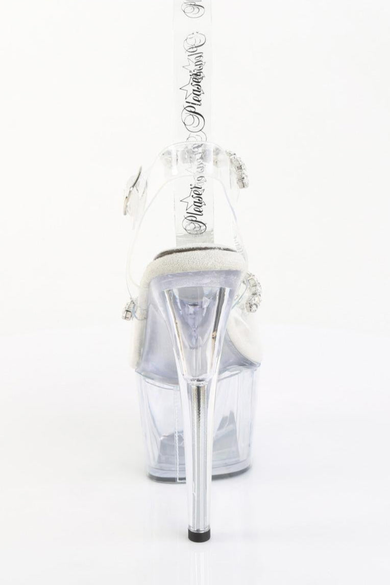 Pleaser  ADORE-708PREM-STN Sandal in Clear TPU Premium