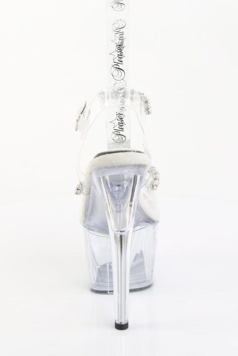 Pleaser  ADORE-708PREM-STN Sandal in Clear TPU Premium