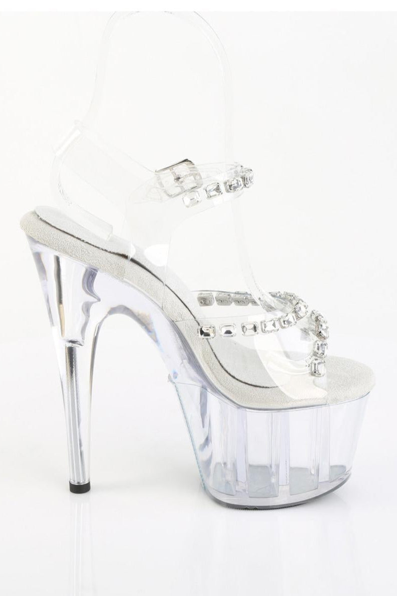 Pleaser  ADORE-708PREM-STN Sandal in Clear TPU Premium