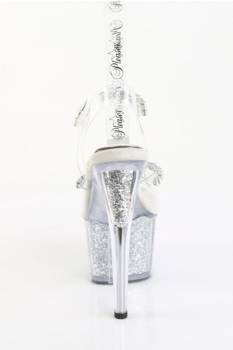 Pleaser  ADORE-708PREM-STNG Sandal in Clear TPU Premium